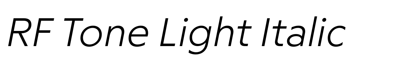 RF Tone Light Italic